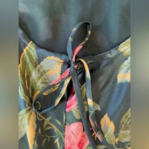 NEW Reformation Anaiis Silk Backless Long Dress Belvedere Green Floral US 6 UK10 - Picture 11 of 15